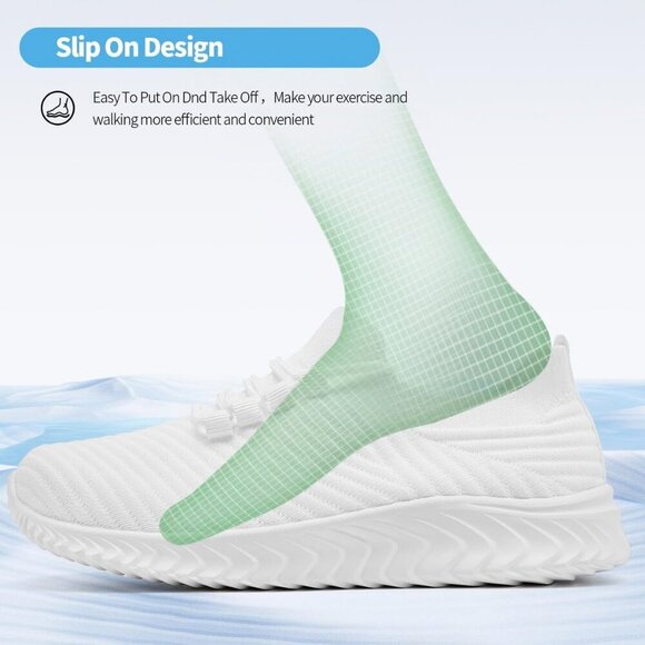 Womens Running Shoes Sneakers Tennis Walking Slip on Lightweight Outdoor Sports - Picture 3 of 7